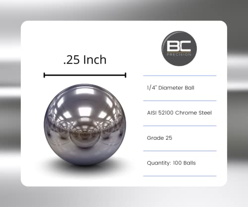 [Australia - AusPower] - 100 1/4" Inch Chrome Steel Bearing Balls G25 