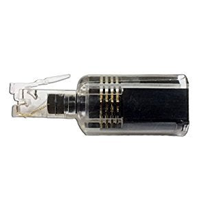 [Australia - AusPower] - 1 x Telephone Cord Detangler - 360 Degree Rotating - Clear/Black - Phone Cord Detangler (for Deep Recessed Jacks Order Item B071ZKQPF7) Branded Master Cables Product 