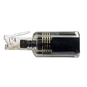 [Australia - AusPower] - Telephone Cord Detangler 3 Pack - 360 Degree Rotating - Clear/Black - Phone Cord Detangler (for Deep Recessed Jacks Order Item Number B072FT9P3L) Branded Master Cables Product 