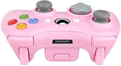 [Australia - AusPower] - BEK Controller 2 Pack Replacement for Xbox 360 Controller, Wireless Remote Gamepad with Thumb Grips, Double Vibration, Live Play, Compatible with Microsoft Xbox 360 Slim PC Windows Color (Pink Black) 