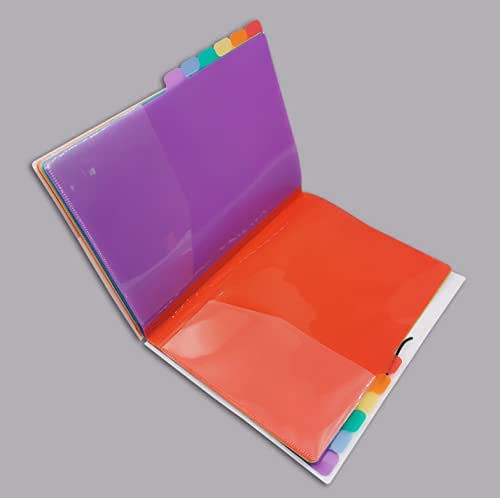 [Australia - AusPower] - Rainbow Color Classification File Manager, 12-Page Storage and Protection Folder, Office Folder, Student Test Paper Folder, Suitable for Office, Home and School 