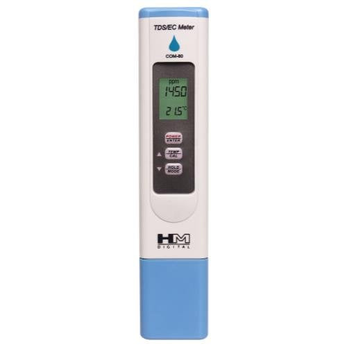 [Australia - AusPower] - HM Digital COM-80 Electrical Conductivity (EC) and Total Dissolved Solids Hydro Tester, 0-5000 ppm TDS Range, 1 ppm Resolution, 2% Readout Accuracy 