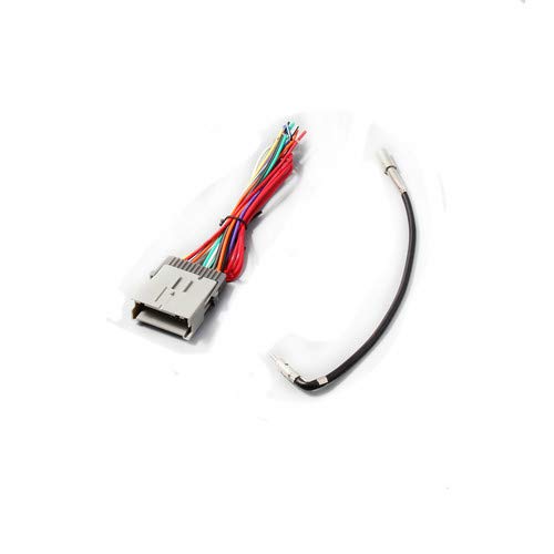 [Australia - AusPower] - RED WOLF Compatible with GM Chevy GMC Buick 1998-2008 & GM-10 Antenna Adapter Plug Aftermarket Stereo Radio Wiring Harness 