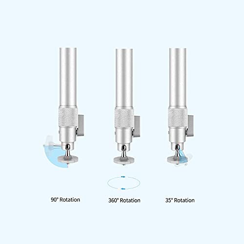 [Australia - AusPower] - Tuimen Projector Mount, Projector Mount Drop Ceiling Extandable Length 11.8" - 18.89", Universal Projector Mount with Adjustable Projection Angle for DLP Projectors Silver 