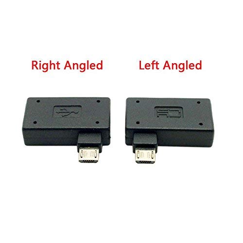 [Australia - AusPower] - CY Micro OTG Adapter 2 Pack USB 2.0 Micro USB Male to USB Female OTG Adapter 1piece left+1piece right 