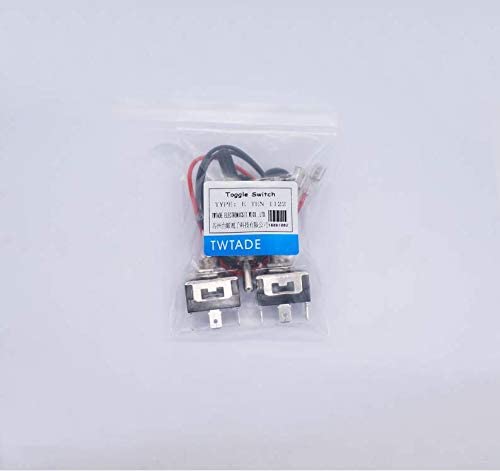 [Australia - AusPower] - TWTADE 3 Pcs Latching Toggle Rocker Switches 3 Pin 3 Position ON/Off/ON SPDT Heavy Duty 16A 250VAC Spade Terminal Metal Switch with Waterproof Boat Cap + 6.3mm Terminal Wires TEN-1122MZX-B103 