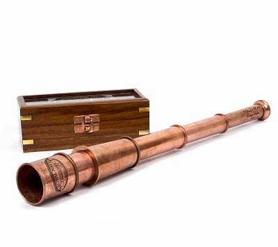 [Australia - AusPower] - Vintage 1915 Retro Sailor Marine Telescope Copper Antique Royal Navy Gift Item 