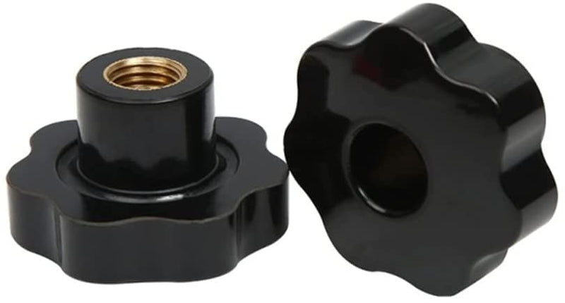 [Australia - AusPower] - GDQLCNXB M8 Star Knob Clamping Handle Nut Through Hole Set Black Plastic Screw knurled Clamping nut knob10 Pcs. 