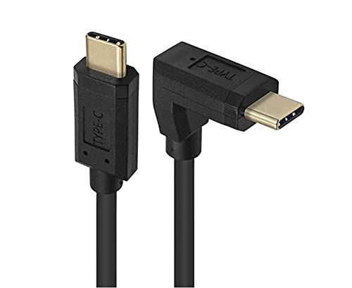 [Australia - AusPower] - Coiled USB 3.1 Type C Cable, Qaoquda 90 Degree Angle USB-C Male to USB-C Male Coiled Spring Spiral Cable, 3A 10Gbps Fast Charging, Data Extension Cable, Stretched 4FT/1.2M (M/M Up & Down) M/M Up & Down 