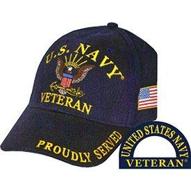 [Australia - AusPower] - United States Navy Veteran Proudly Served Blue Hat Cap USN 