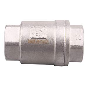 [Australia - AusPower] - DERPIPE 3/4 Inch Vertical Check Valve SUS304 Spring Loaded Check Valve in-line Low Cracking Pressure CF8M WOG 1000 0.75 Inch 
