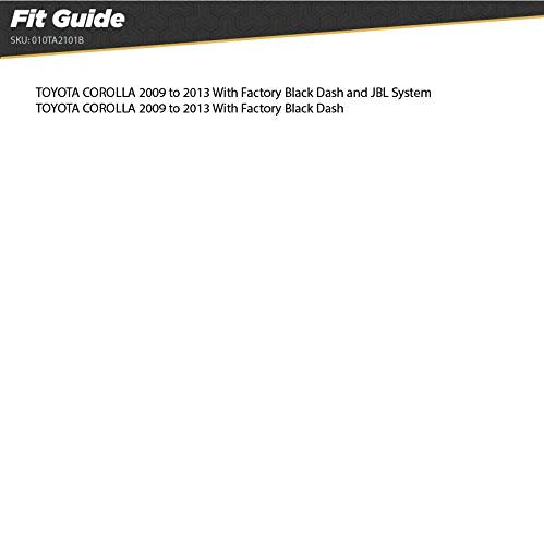 [Australia - AusPower] - Scosche TA2101B Compatible with 2009-13 Toyota Corolla ISO Double DIN & DIN+Pocket Dash Kit, Black Standard Packaging 