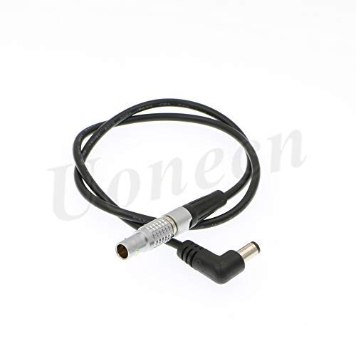 [Australia - AusPower] - Uonecn Teradek Bolt 2-Pin Male to Right Angle DC Power Cable Transmitter for Tilta Battery Plate 