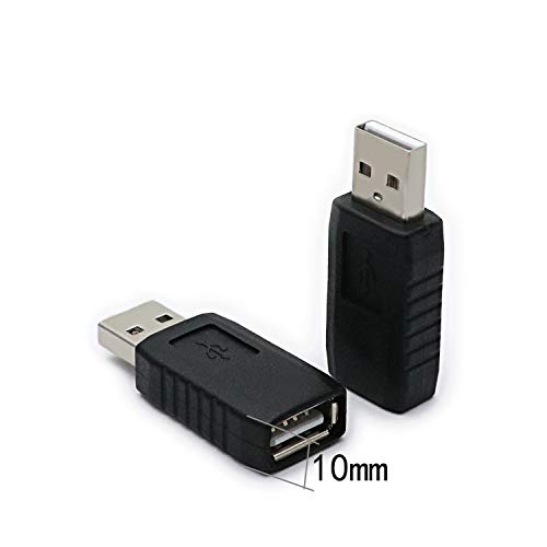 [Australia - AusPower] - 2 Pack USB 2.0 AF/AM Adapter Type A Female to USB A Male Adapter Connector Converter Plug 