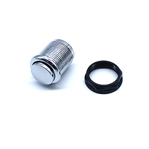 [Australia - AusPower] - Arcity 5 Pcs 24mm Arcade Push Buttons Round Chrome Plated Silver Jamma MAME Video Game Parts Console Machine DIY New, HY-SHANL116 