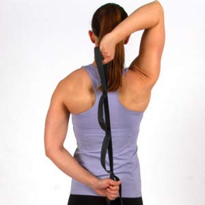 [Australia - AusPower] - Body Sport Static Stretch Strap – Durable Woven Stretch Strap with Loops for Yoga and Home Gym Exercises – for Pre- and Post-Workout Stretching – Versatile Flexibility Stretch Strap for Men and Women 
