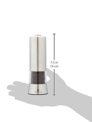 [Australia - AusPower] - Zassenhaus "Gera" Electric Pepper Mill, Silver 