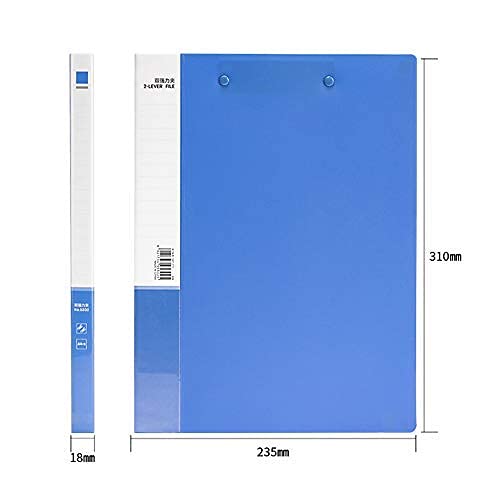 [Australia - AusPower] - Two Clip Document File Folder for A4 Paper Binder,4 Pack, Desk Organizer PP Plastic Materials Office Stationery Supplies (4 Pack (2 Clip）4 Colors) 4 pack (2 Clip）4 Colors 