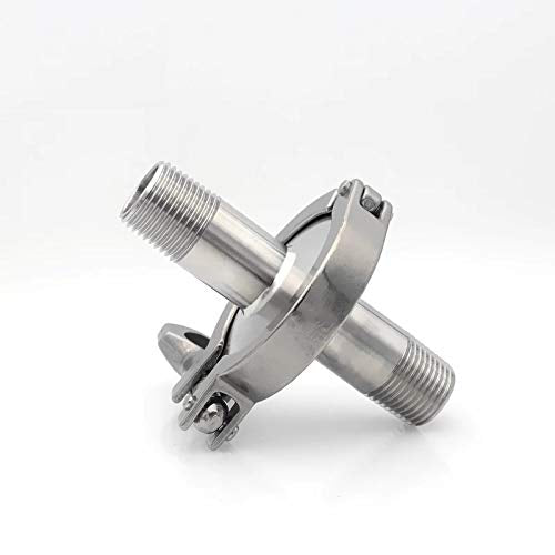 [Australia - AusPower] - Beduan Stainless Steel 3/4 Inch NPT Male Threaded Sanitary Pipe Fittings Tri Clamp Tri-clover Set with Silicone Gasket (Pipe Size: 3/4 Inch DN20) Male Threaded Pipe Size: 3/4 Inch 