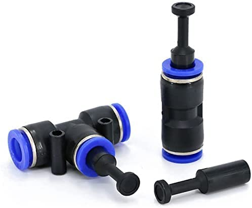 [Australia - AusPower] - 36 Pcs Push to Connect Fittings, Cap Style Pneumatic Blanking Plugs, Push-to-Connect Fitting Plug, Fittings for 1/8 5/32 1/4 5/16 3/8 1/2 Inner Dia Tube Connect 