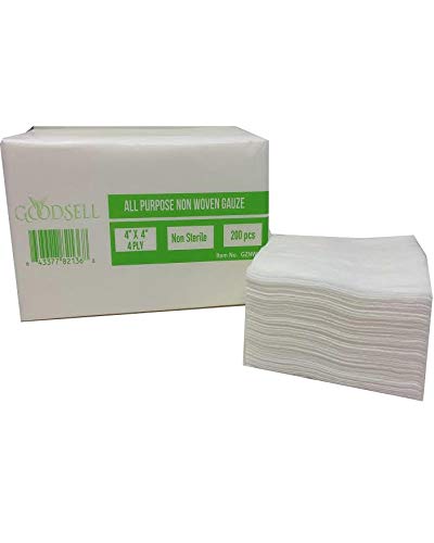 [Australia - AusPower] - 400 PCS (4" X 4") Premium 4-ply Non-Woven, Non-Sterile Sponge Gauze Pad-- Medical, Dental, Salon, All Purpose Gauze Sponges Pads -(2 Packs x 200 Counts) --White 