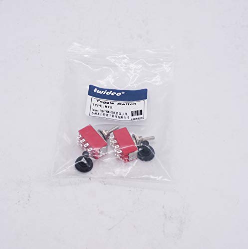 [Australia - AusPower] - Twidec/2Pcs Mini Toggle Switch 4PDT 2 Position 12 Pins ON/ON Miniature Toggle Switch AC 6A/125V 2A/250V Car Boat Switches with Waterproof Cap MTS-402-MZ 12PIN ON-ON 