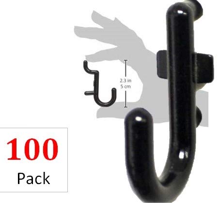 [Australia - AusPower] - WallPeg Locking J Peg Hooks 200 kit for pegboard Panels Tool Jewelry Crafts Organizer Workbench Display (100) 100 