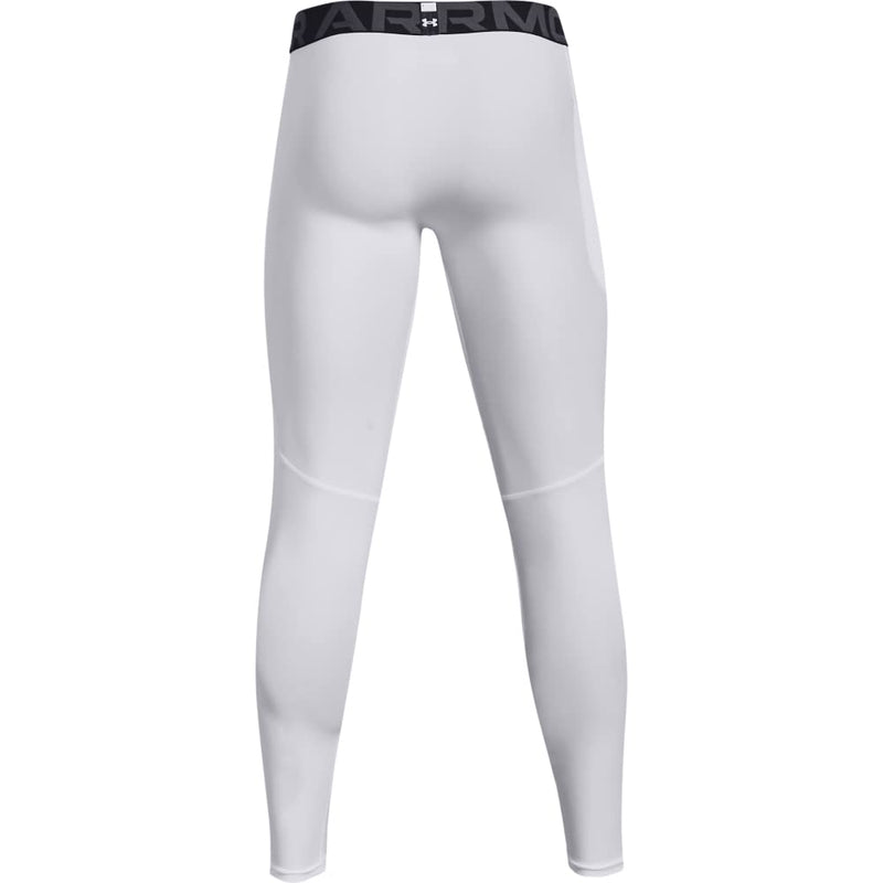 [Australia - AusPower] - Under Armour Men's HeatGear Leggings White (100)/Black X-Small 