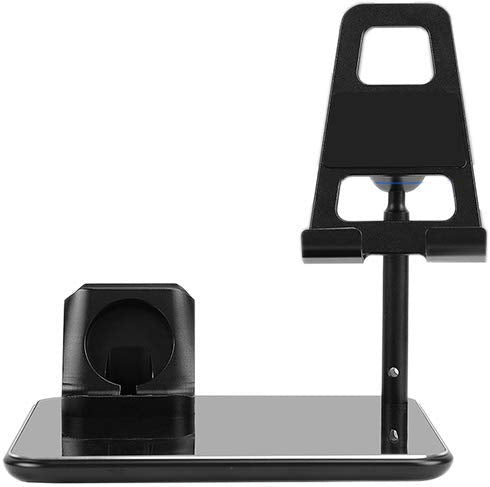 [Australia - AusPower] - WNJW Wireless Charger Stand, 5 in 1 Fast Charging Station Dock for iPhone iWatch and Airpods, Wireless Charger Stand for iPhone 11/11 Pro/11 Pro Max/XS Max/Airpods/iWatch 5/4(Black) Black 