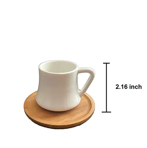 [Australia - AusPower] - Porcelain Espresso Cup Set Turkish Coffee Cup, Demitasse Set, Arabic, Greek Coffee Saucer Set, Set of 2 