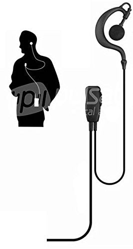[Australia - AusPower] - EarHook Surveillance Mic Kit for All Kenwood and Baofeng 2-Prong Audio Port Radio Models EJ30 Commercial Series 
