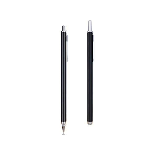 [Australia - AusPower] - amPen Fine Point Disc Stylus-Retractable Precision Stylus Pen for Touchscreens (Black) 