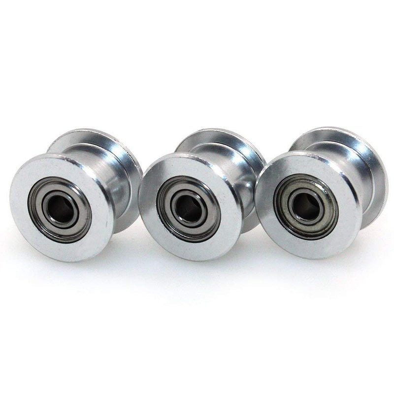 [Australia - AusPower] - 3Dman GT2 20 Toothless Bore 5mm Aluminum Timing Belt Idler Pulley for 6mm Width 3D Printers (10pcs) 20Toothless 5mm Bore 