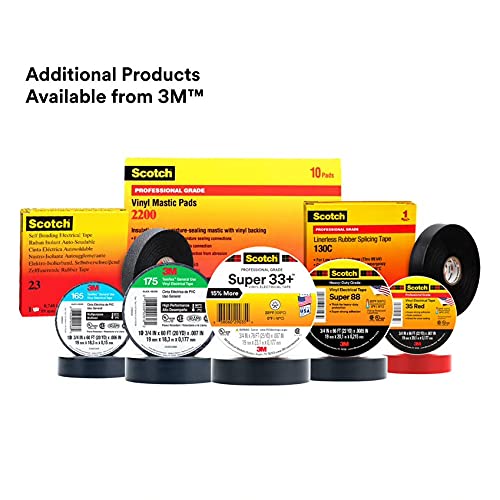 [Australia - AusPower] - Scotch Vinyl Electrical Tape Super 88, 2 in x 36 yd, Black, 1 Roll, Premium Grade, Rubber Resin Adhesive, PVC Backing, All-Season Heavy Duty Electric Tape 