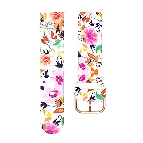 [Australia - AusPower] - 3-Pack Bands Compatible with Letsfit ID205L ID205S Smart Watch Band, Quick Release Soft Silicone Pattern Printed Straps Replacement Band for Woman&Men(3 Colors A) StarrySky&Flower&Peacock 
