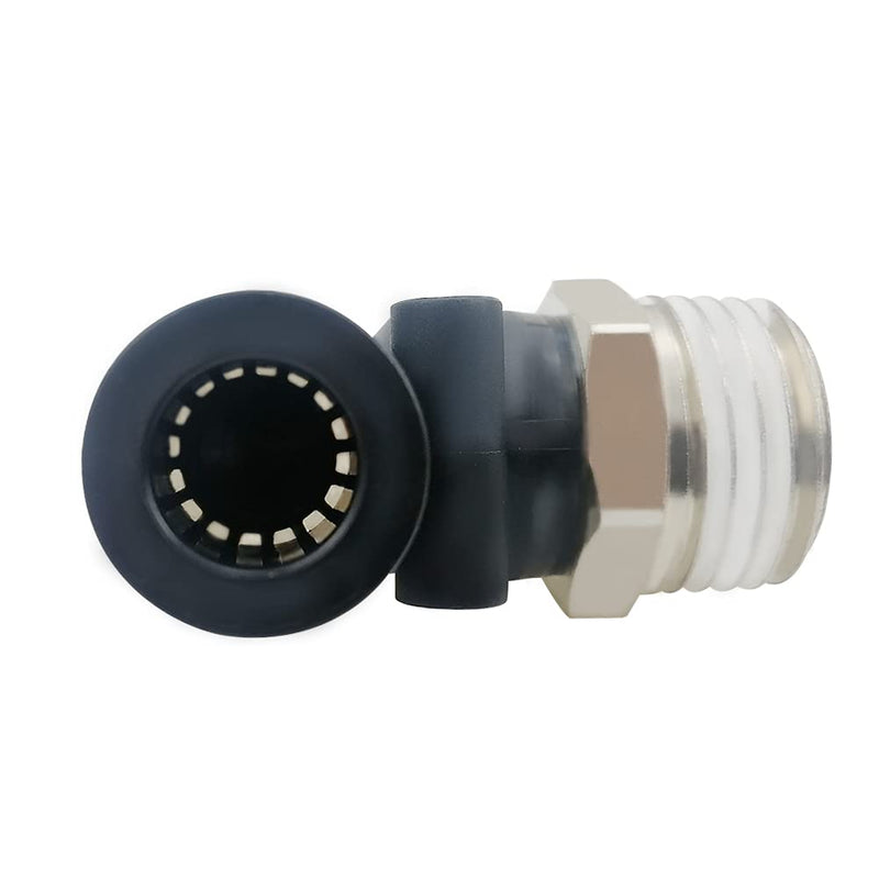 [Australia - AusPower] - Beduan Push to Connect Fitting Elbow, 3/8" Tube OD x 3/8" NPT Male 90 Degree L Pneumatic Air Fitting Straight Thread Adapter (Pack of 5) 3/8"OD-3/8"NPT 