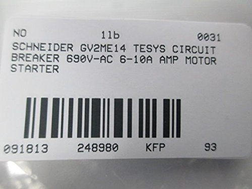 [Australia - AusPower] - NEW SCHNEIDER GV2ME14 CIRCUIT BREAKER 600V-AC 6-10A AMP MOTOR STARTER D248980 