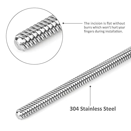 [Australia - AusPower] - Redrex 365mm T8 Z Axis Lead Screw Z Rod Stainless Steel Threaded Rod with Brass Nut Z-axis Upgrade Kit for Ender 3 V2 Ender 3 Pro Ender 3 Voxelab 3D Printer 
