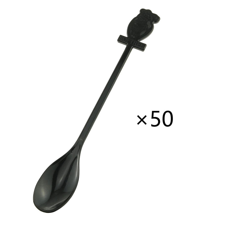[Australia - AusPower] - Tegg Coffee Spoon 200 PCS Black Plastic Disposable Tiny Coffee Tea Spoon Stir Cocktail Sticks Mini Tea Stirrer 