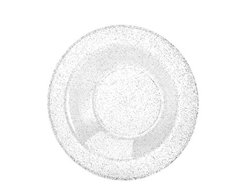[Australia - AusPower] - Lillian Collection Plastic Bowl - 14 oz | Silver Glitter | Pack of 10 