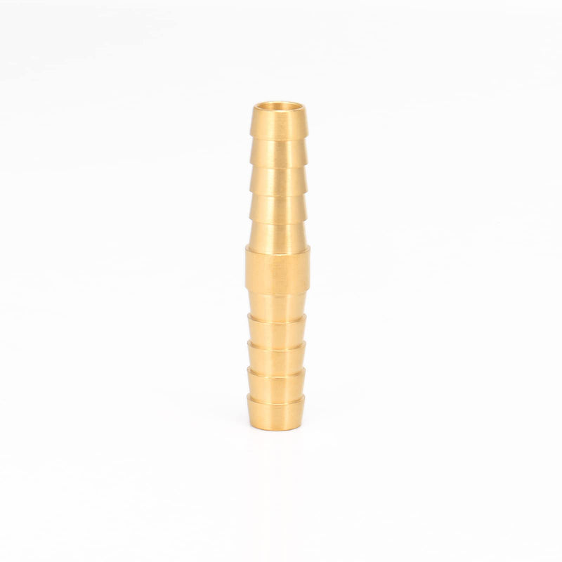 [Australia - AusPower] - BathAce Brass Hose Barb Fitting Splicer Mender, Quick Connect Threaded Pipe Adapter Heavy Duty M Type Fitting Union Air Gas Water Fuel, 2 Pack (5/16 Barb x 5/16 Barb) 5/16 Barb x 5/16 Barb 