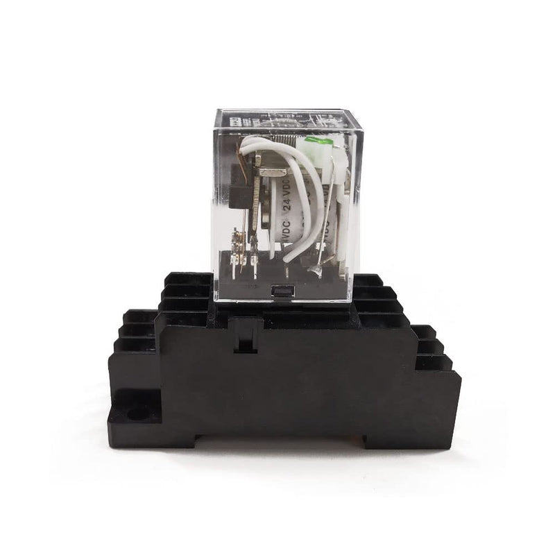 [Australia - AusPower] - ATO DC 24V Coil 11-Pin Electromagnetic Power Relay 3PDT 3NO 3NC MY3NJ HH53P with Plug-in Terminal Socket Base 