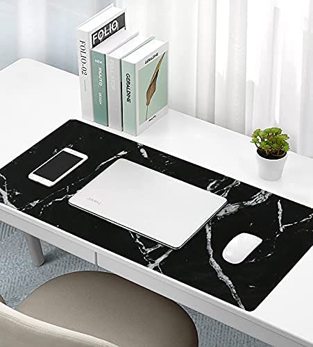 [Australia - AusPower] - GORESE Dual Sided Multifunctional Desk Mat,Waterproof Leather Mouse Pad, Desk Pad Protector for Office and Home(Marble Pattern,90 x 43 cm/ 35.4 x 16.9 inches) Marble Pattern 80 x 40 cm/ 31.4 x 15.7 inches 