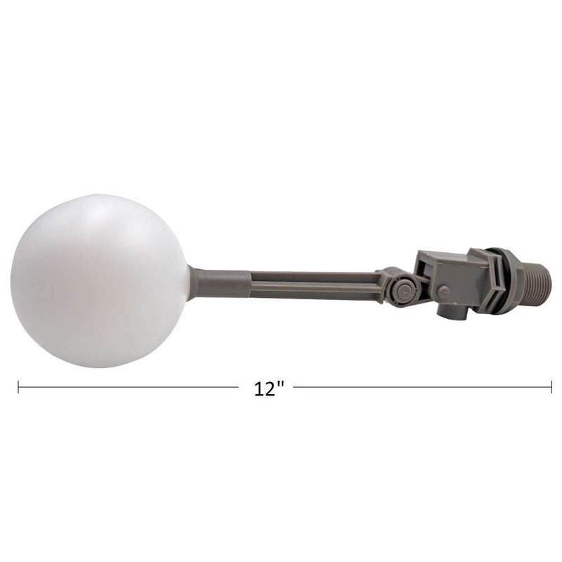 [Australia - AusPower] - MACGOAL Water Float Valve with Adjustable Arm, Grey Float Ball Valve 3/4 Float Valve for Water Tank Livestock Waterer 
