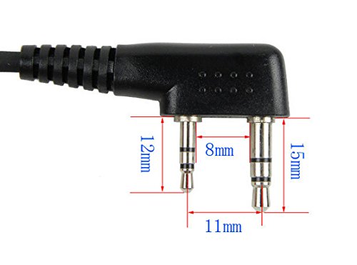 [Australia - AusPower] - 2 Pin Open/Half Face Motorcycle Bike Helmet Earpiece Headset Mic Compatible with Baofeng Radio BF-F8HP BF-F9 UV-82 UV-82HP UV-82C UV-5R UV-5R+ UV-5RA UV-5RE Kenwood Wouxun Two-Way Radio 