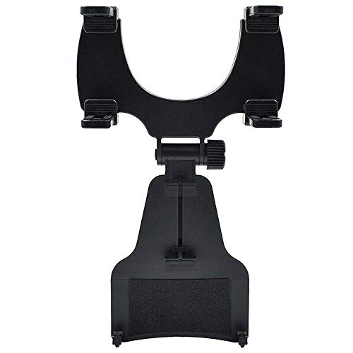 [Australia - AusPower] - JORCEDI Universal Adjustable Car Rearview Mirror Mount Stand Holder Cradle for Cell Phone iPhone 12 Max GPS ,Snap-on Mobile Phone Holder ,Truck Auto Bracket Holder Cradle Telescopic Navigation Bracket 