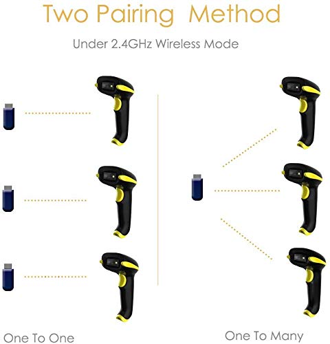 [Australia - AusPower] - NADAMOO Wireless Barcode Scanner Compatible with Bluetooth, USB 1D Bar Code Reader for Inventory Management, Work with Windows/Mac OS/Linux Computer, Made for iPhone, iPad, and Android 