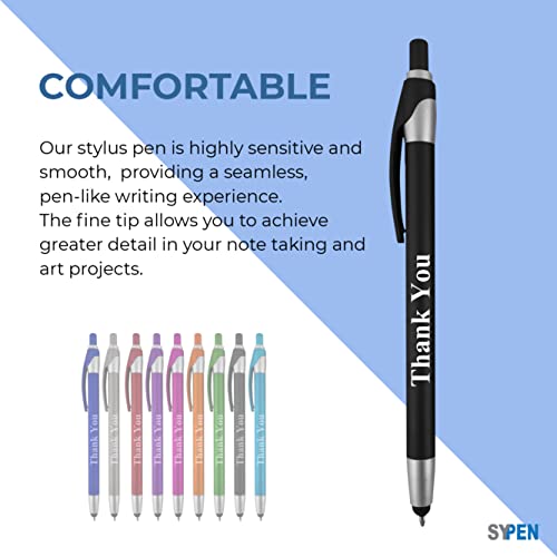 [Australia - AusPower] - Thank You Greeting Gift Stylus Pens for Touchscreen Devices - 2 in 1 Combo Pen - for Employee Appreciation, Events and Parties, 50 Pack 