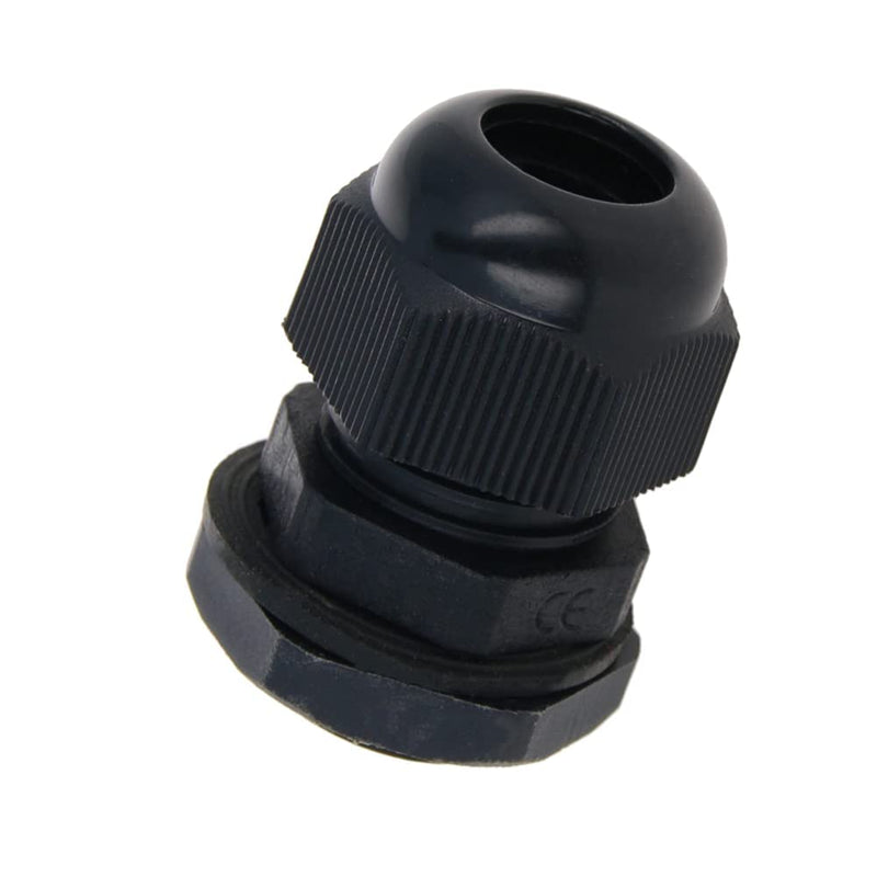 [Australia - AusPower] - Heyiarbeit 4Pcs PG11 Cable Gland 5-10mm Adjustable Waterproof Plastic Cable Connectors Joints Nylon Wire Protectors Black 