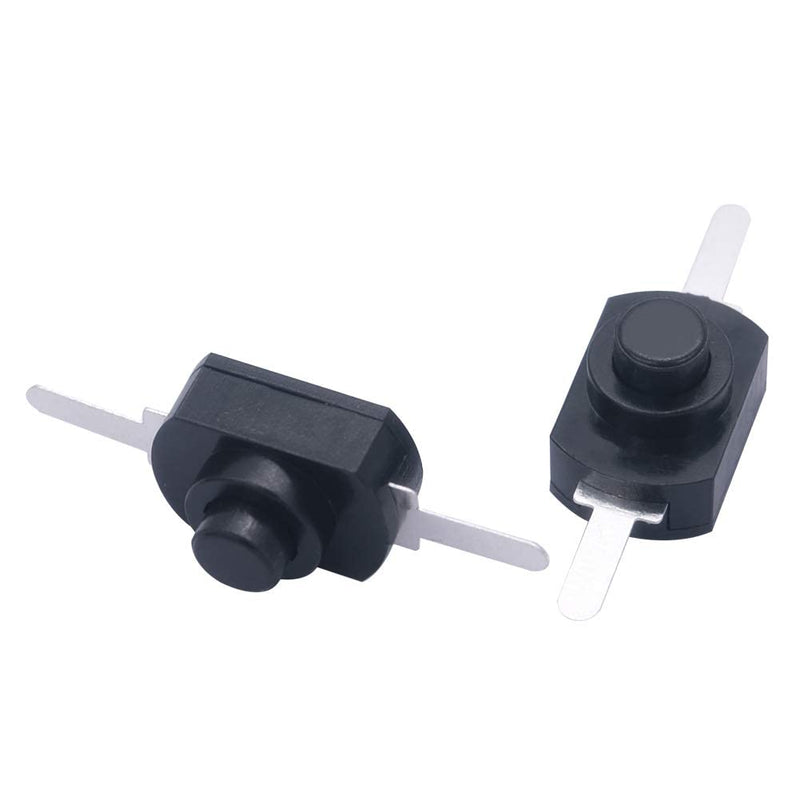 [Australia - AusPower] - mxuteuk 50pcs Black Latching Mini ON/Off Switch Self-Lock Micro Push Button Switch DC 30V 1A for Light Lamp Wall Outlet DIY SMD Flashlight Type BK-1208 